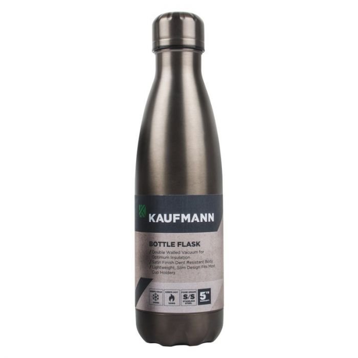 Kaufmann Outdoor Kaufmann Flask Bottle S/Steel Gry 500ml