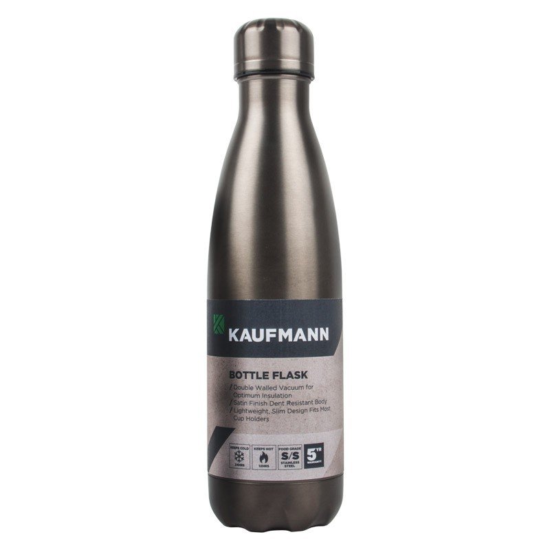 Kaufmann Outdoor Kaufmann Flask Bottle S/Steel Gry 750ml