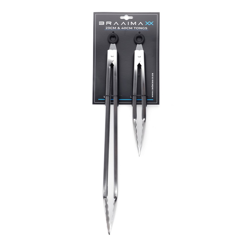 Braaimaxx 23CM & 40CM Braai Tong Set