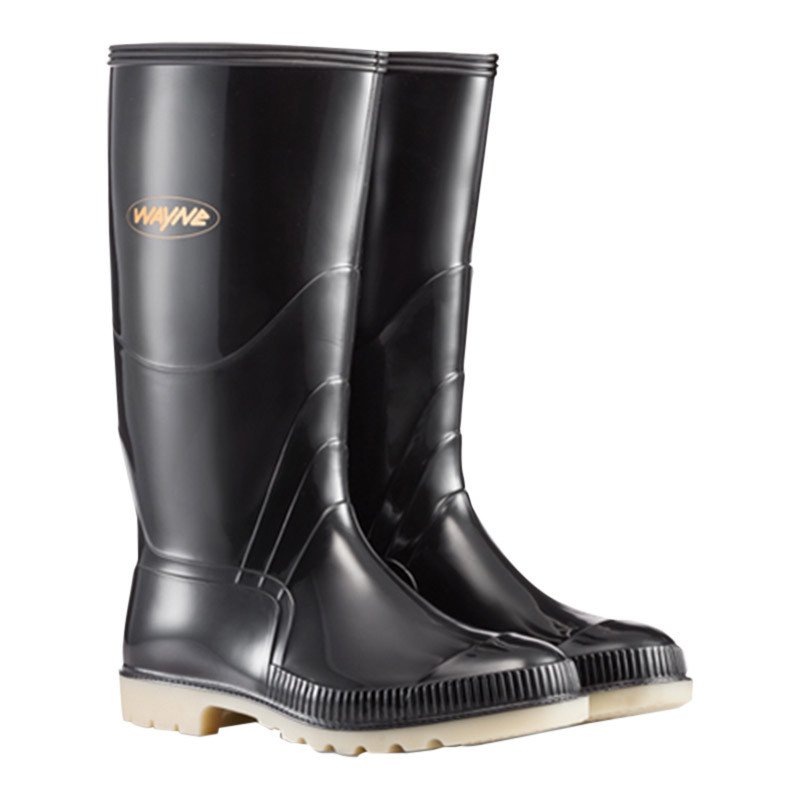Wayne Gumboots Mens Knee L Blk/Iv S8