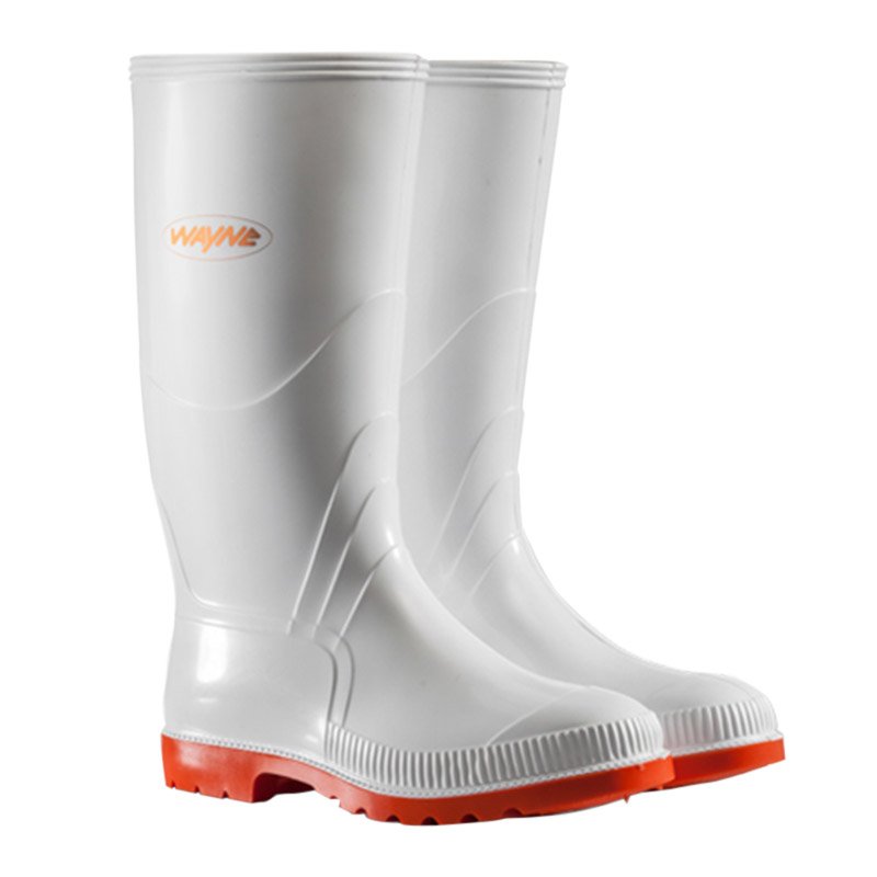 Wayne Gumboots Mens Knee L Wht/Red S12