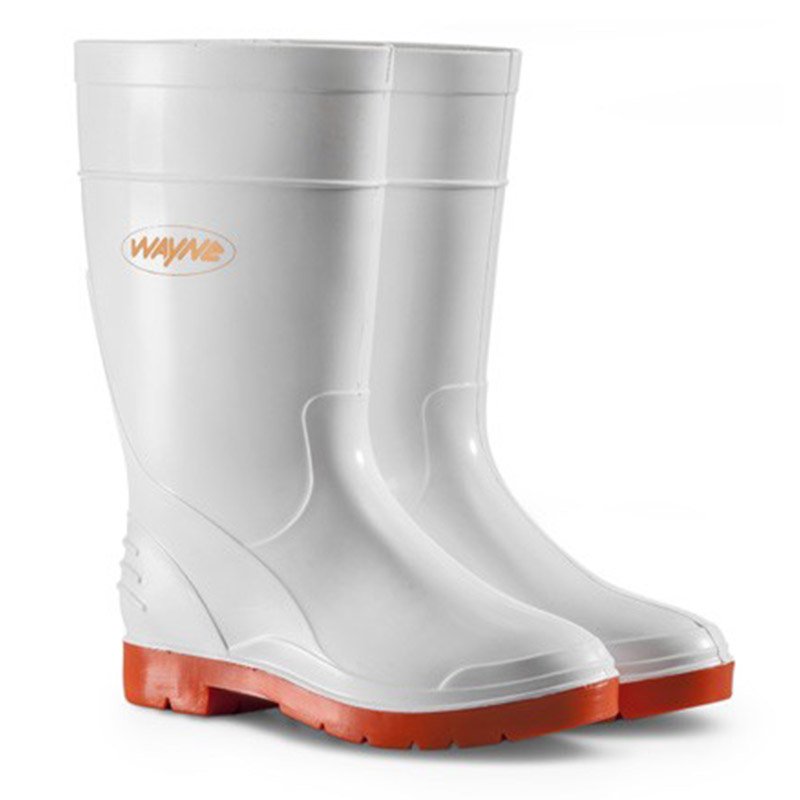 Wayne Gumboots Ladies Half L Wht/Red S5