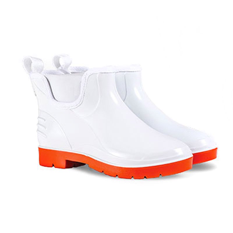 Wayne Gumboots Ladies Slip-on Wht/Red S5