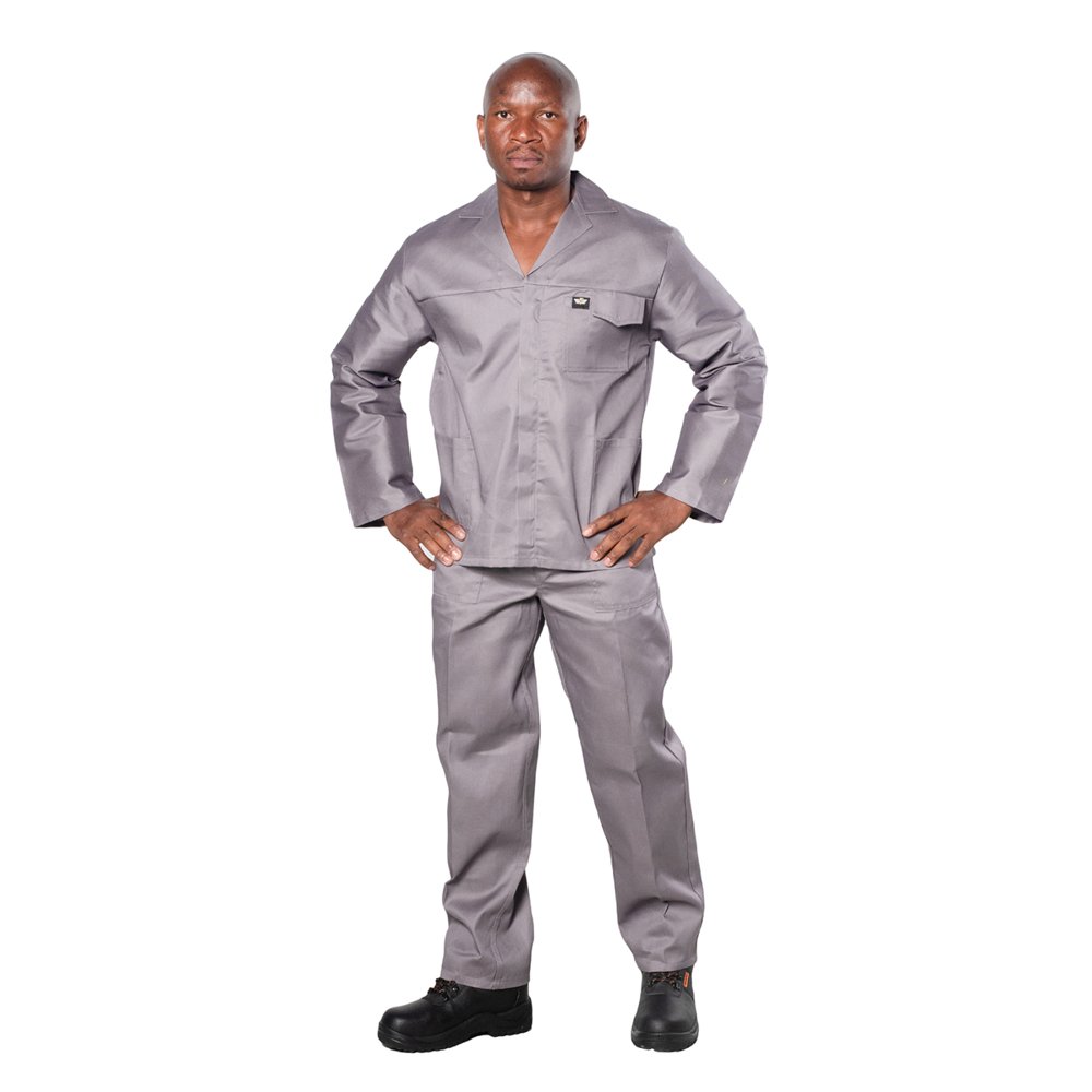 Vulcan Workwear Vulcan Overall Std 2PCE Grey 38 Chest 34 Waist