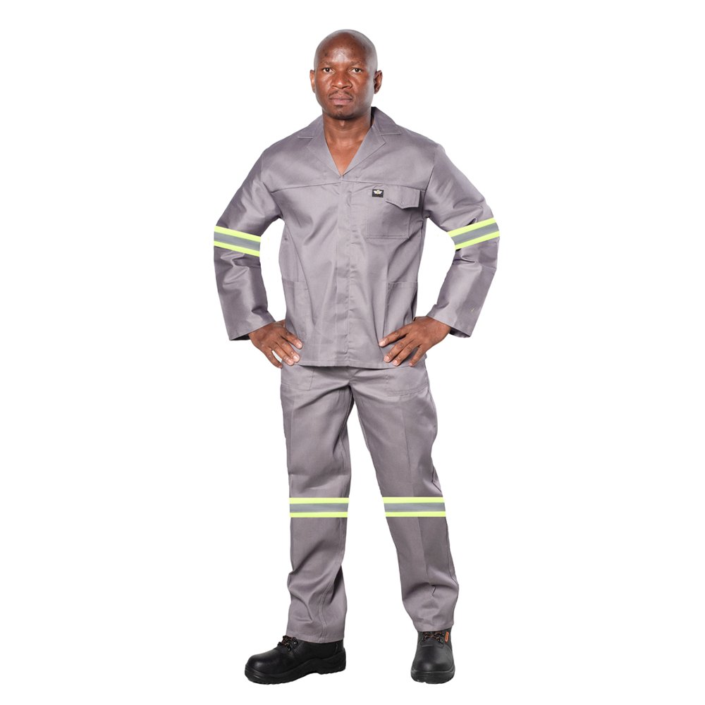 Vulcan Workwear Vulcan Overall Ref Std 2PCE Grey 32 Ches 28 Waist