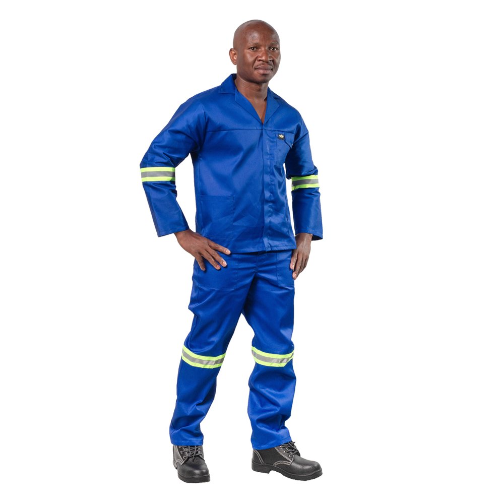 Vulcan Workwear Vulcan Overall Ref Std 2PCE R/Blu 42 Ches 38 Waist