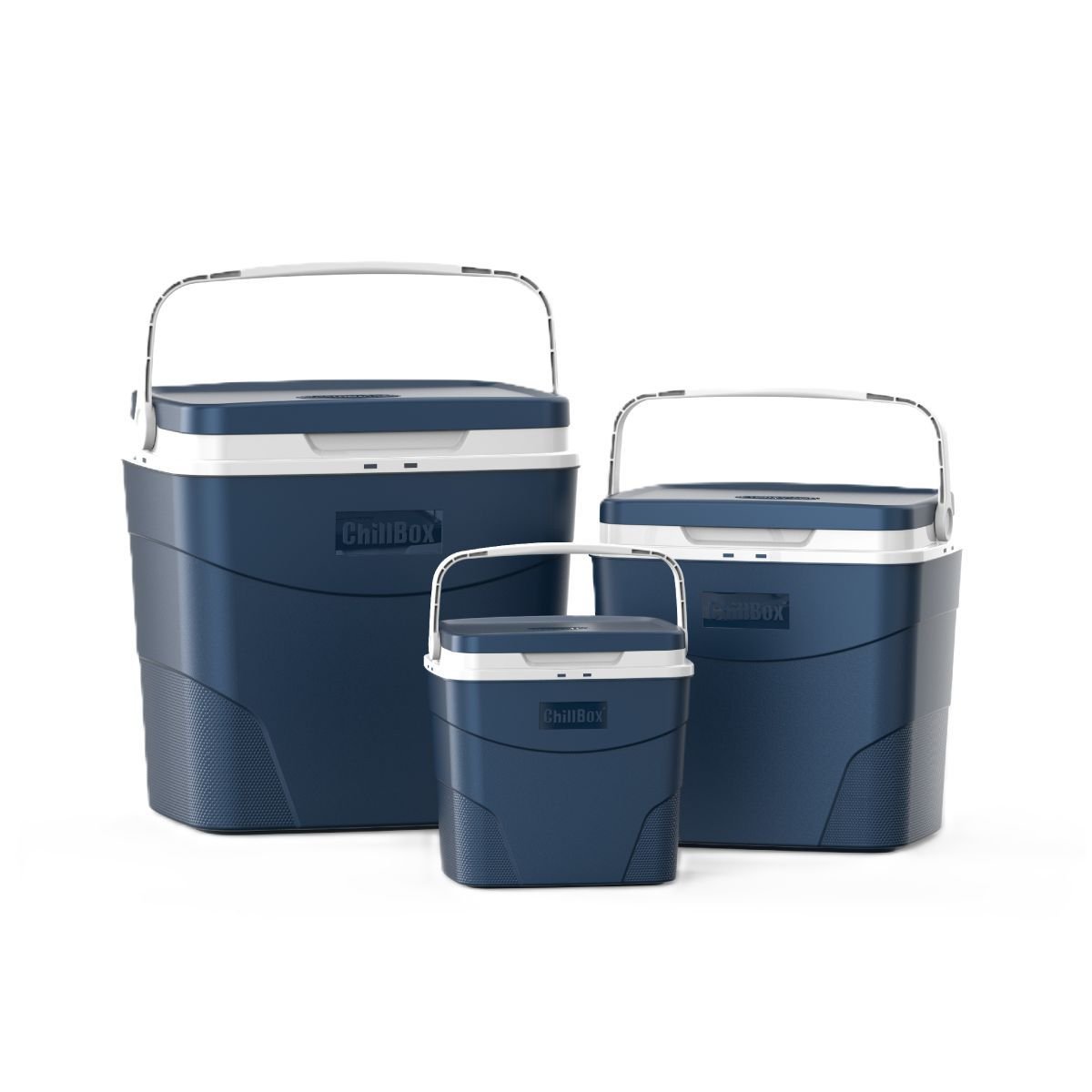 Cosmoplast Chillbox 3-Piece Cooler Box Set (4 L, 12 L, 24 L) – Pearl Blue