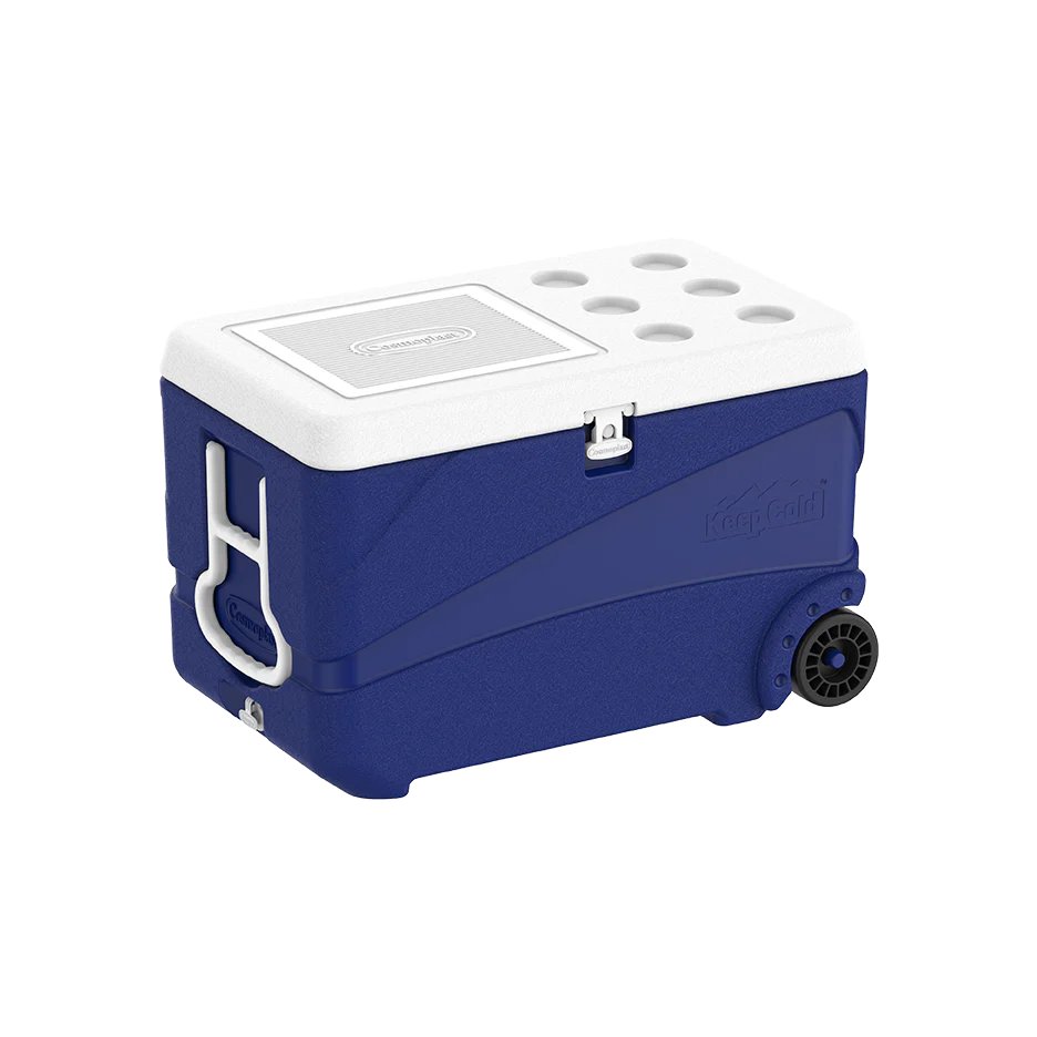 Cosmoplast KeepCold Deluxe 84L Icebox with Wheels – Blue