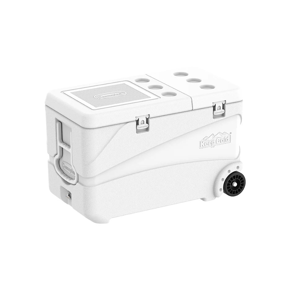 Cosmoplast KeepCold Deluxe 102L Icebox with Wheels – White