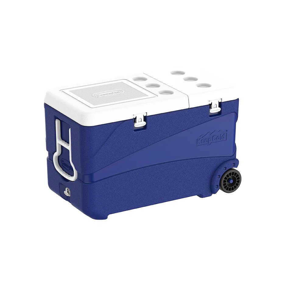 Cosmoplast KeepCold Deluxe 102L Icebox with Wheels – Blue
