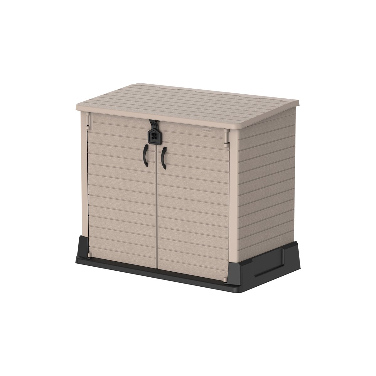 Cosmoplast Cedargrain 850L Small Storage Shed – Warm Taupe