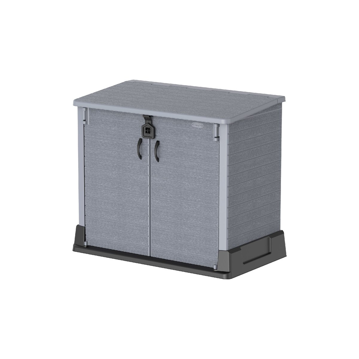 Cosmoplast Cedargrain 850L Small Storage Shed – Dark Grey
