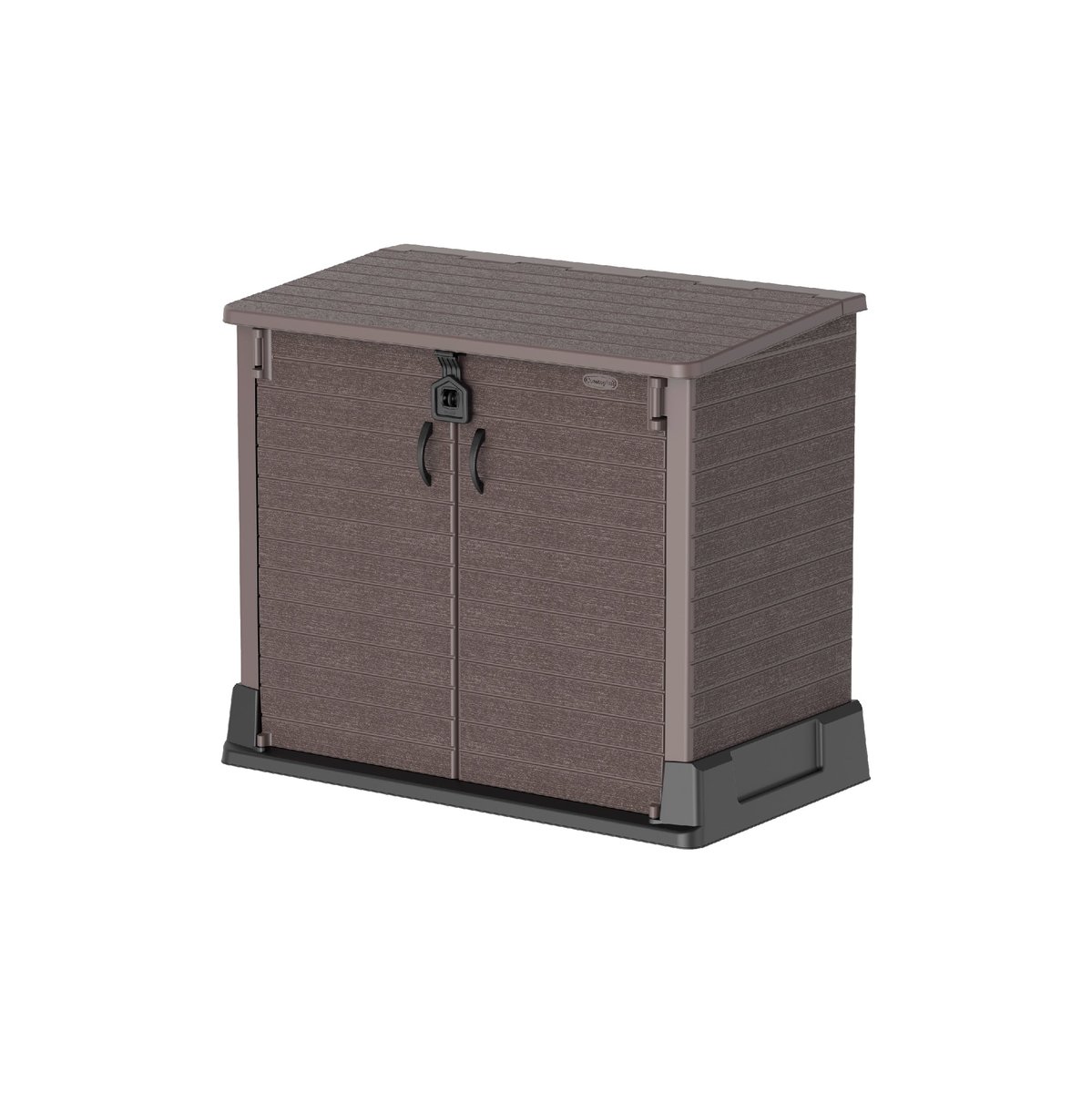 Cosmoplast Cedargrain 850L Small Storage Shed – Dark Brown