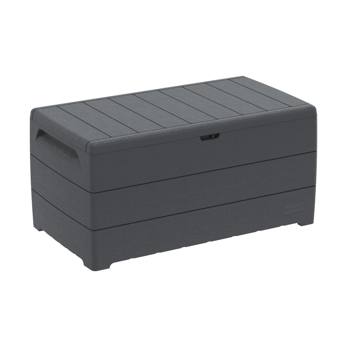 Cosmoplast Cedargrain 416L Deck Storage Box – Dark Grey
