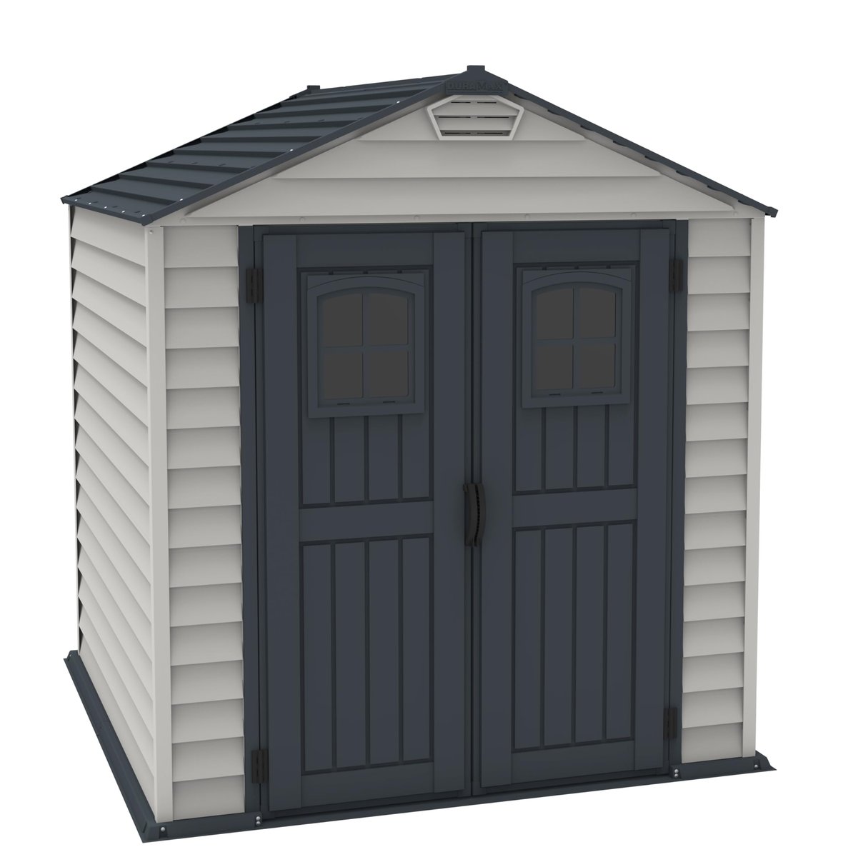 Cosmoplast Duramax StoreMax Plus 7x7 ft Vinyl Garden Shed with Floor