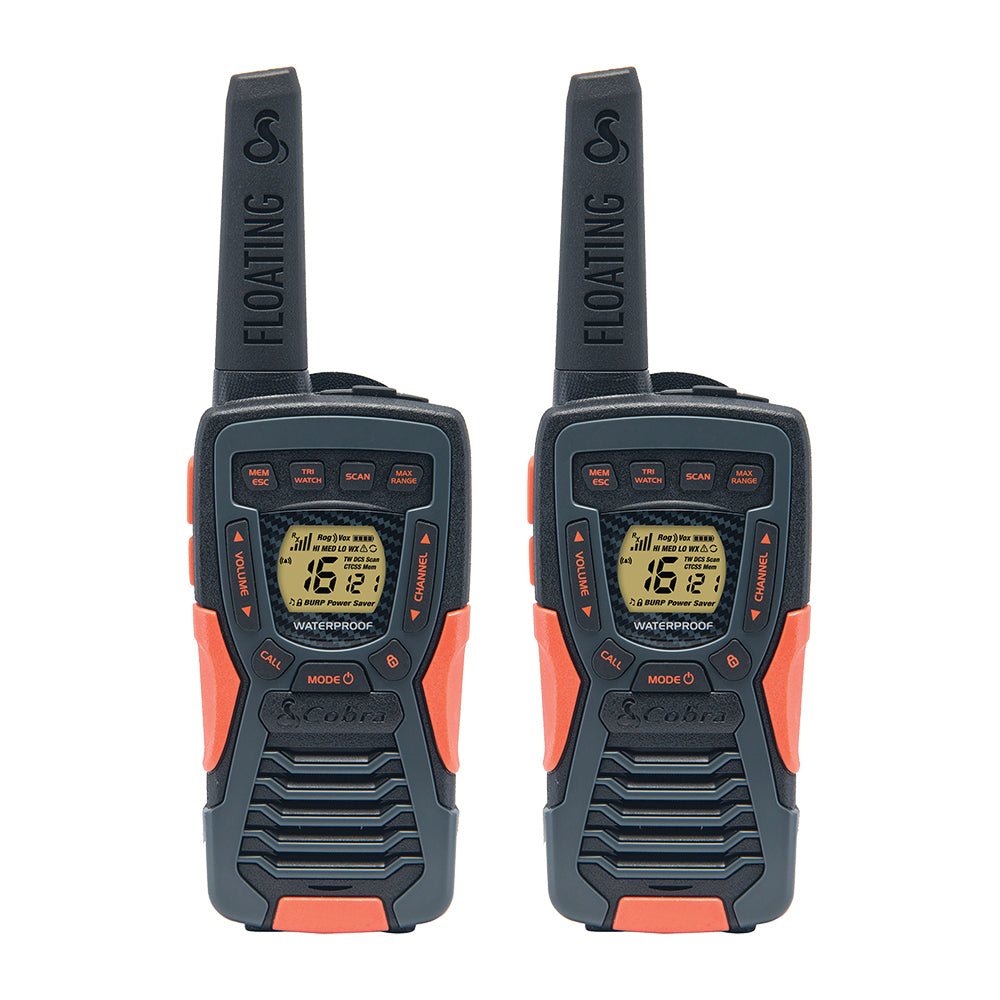 Cobra AM1055 FLT Floating Two-Way Radio 12 km – Twin Pack