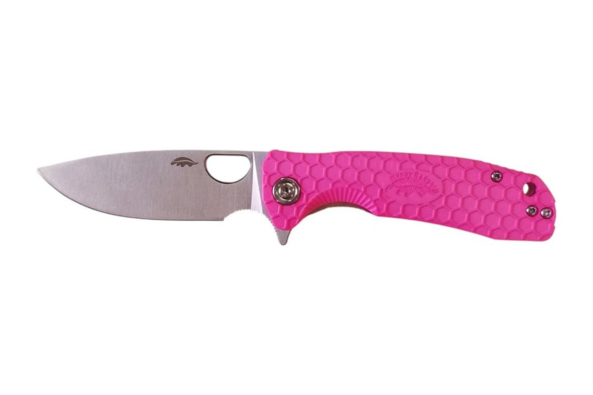 Honey Badger Flipper 8Cr13MoV Medium Folding Knife – Custom Pink Edition