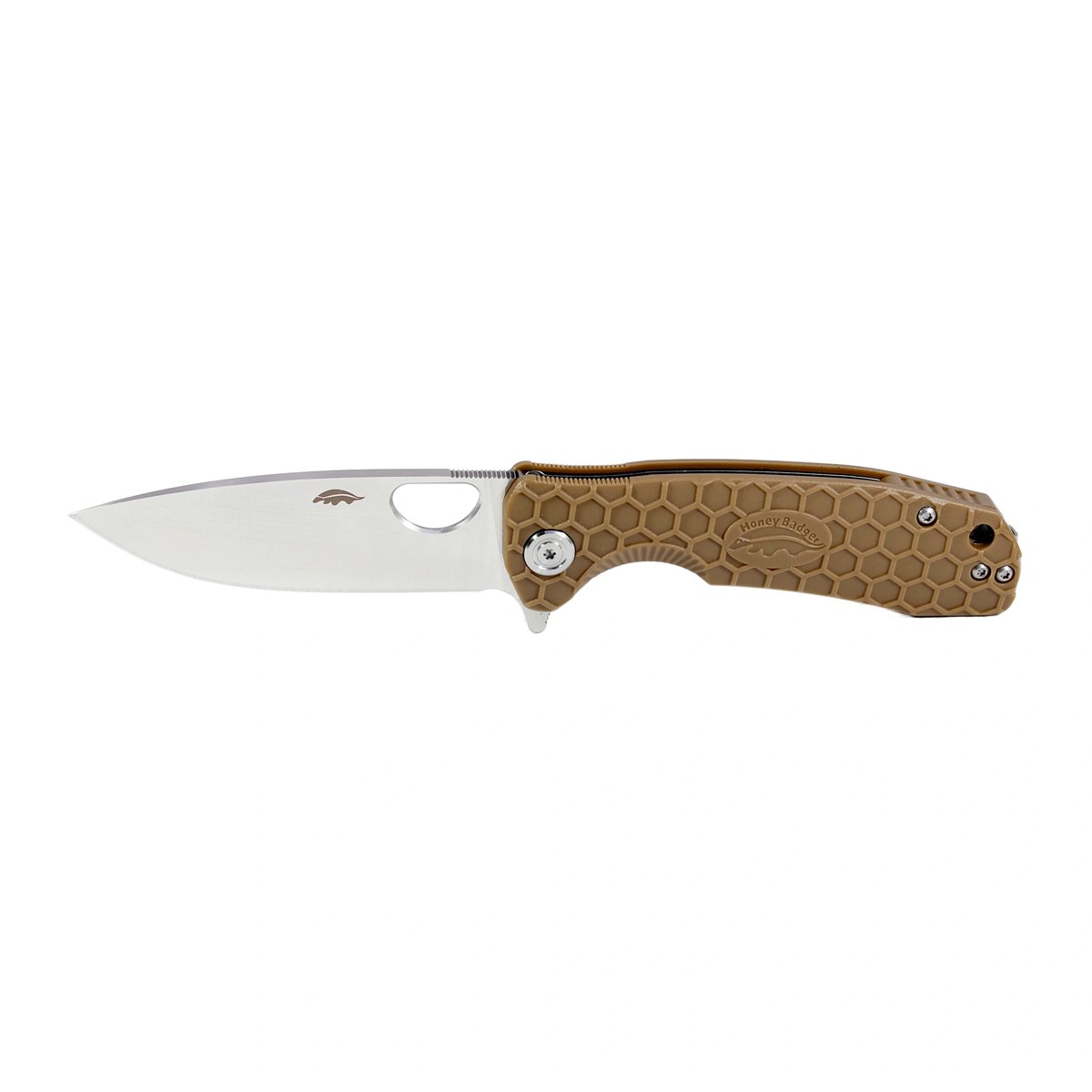 Honey Badger Flipper D2 Medium Folding Knife – Tan