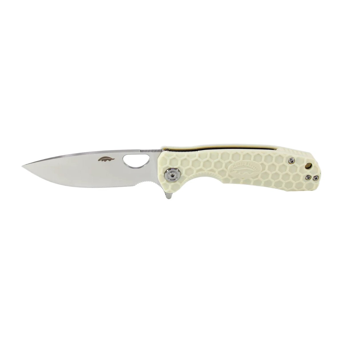 Honey Badger Flipper 8Cr13MoV Medium Folding Knife – White