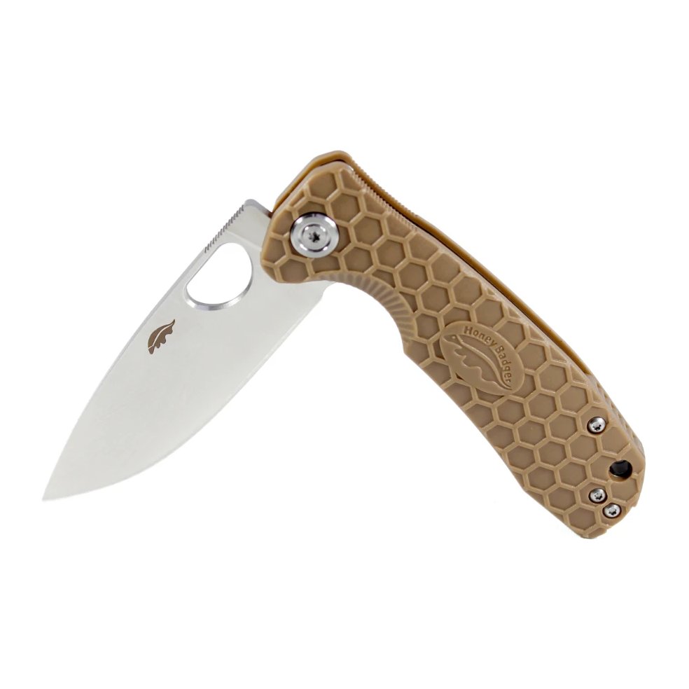 Honey Badger Flipper D2 Small Folding Knife – Tan