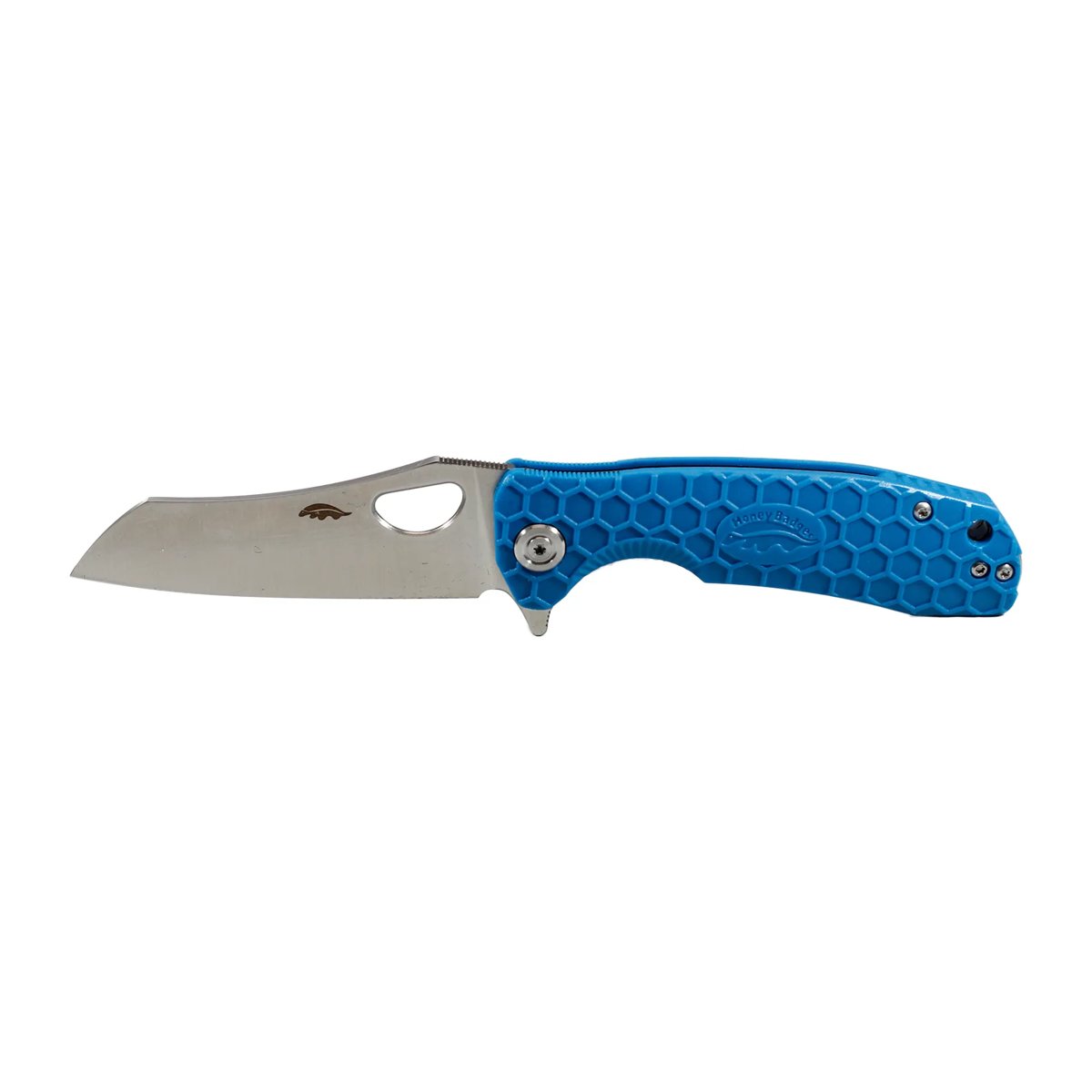 Honey Badger Wharncleaver 8Cr13MoV Small Folding Knife (No Choil) – Blue