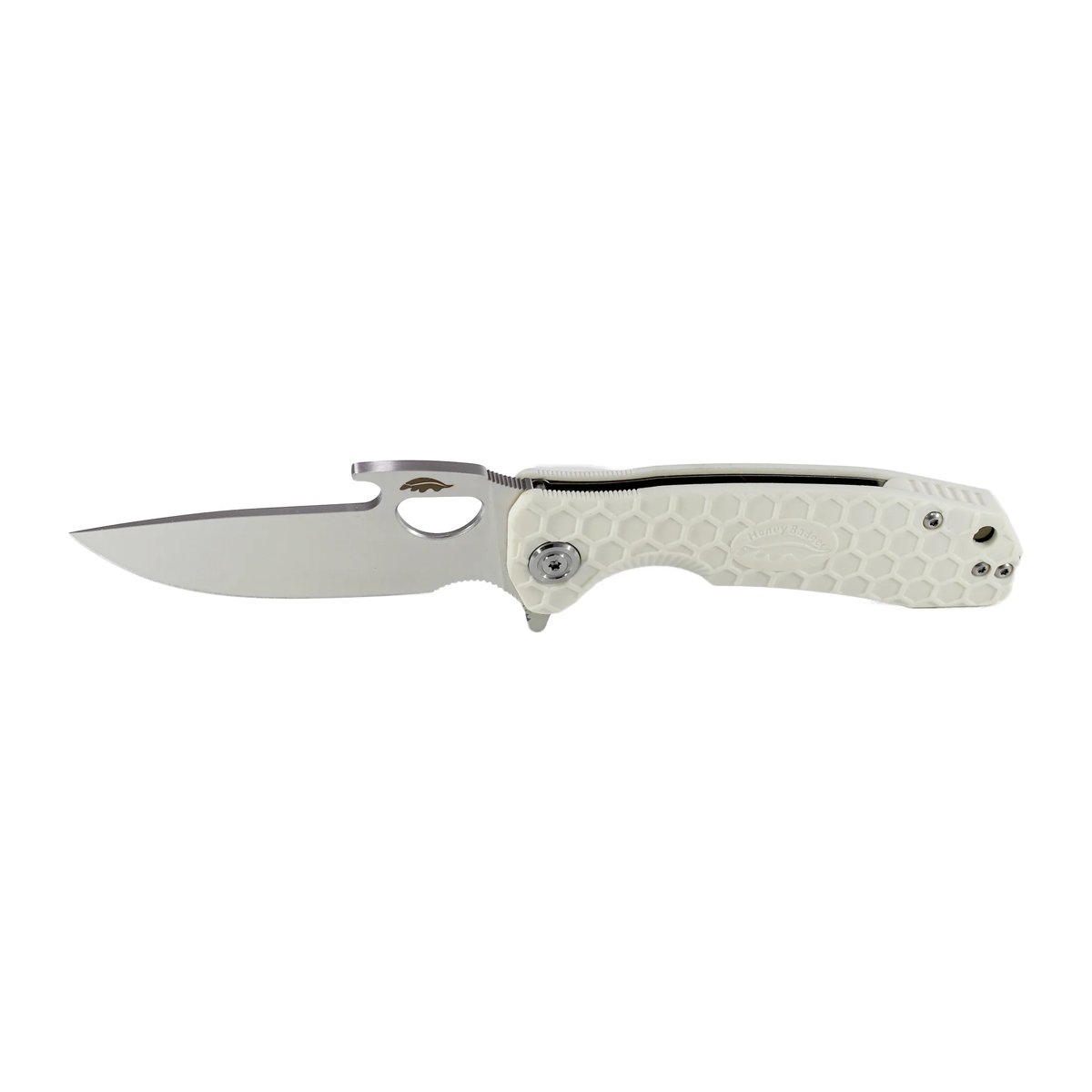 Honey Badger Opener 8Cr13MoV Large Folding Knife – White