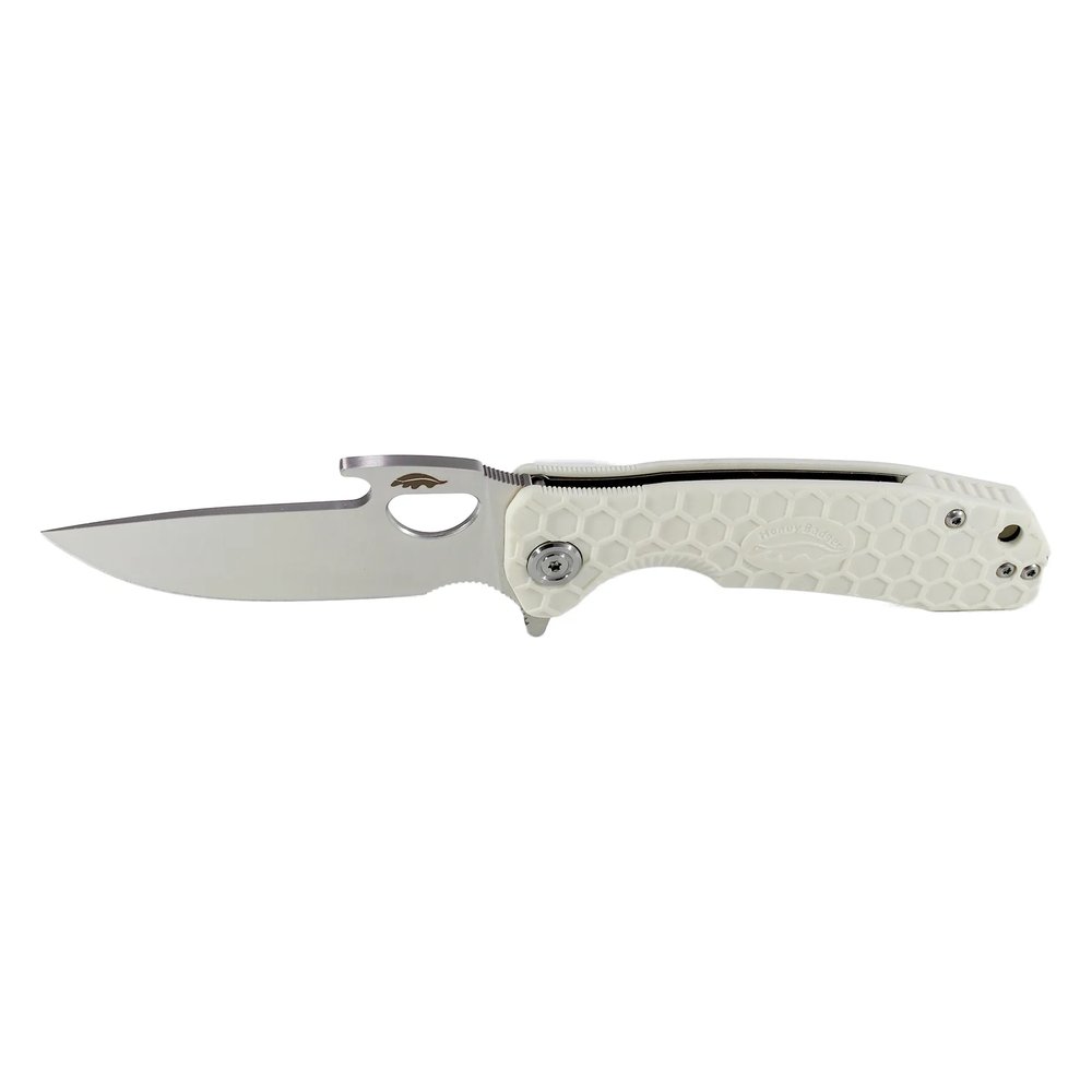 Honey Badger Opener 8Cr13MoV Medium Folding Knife – White