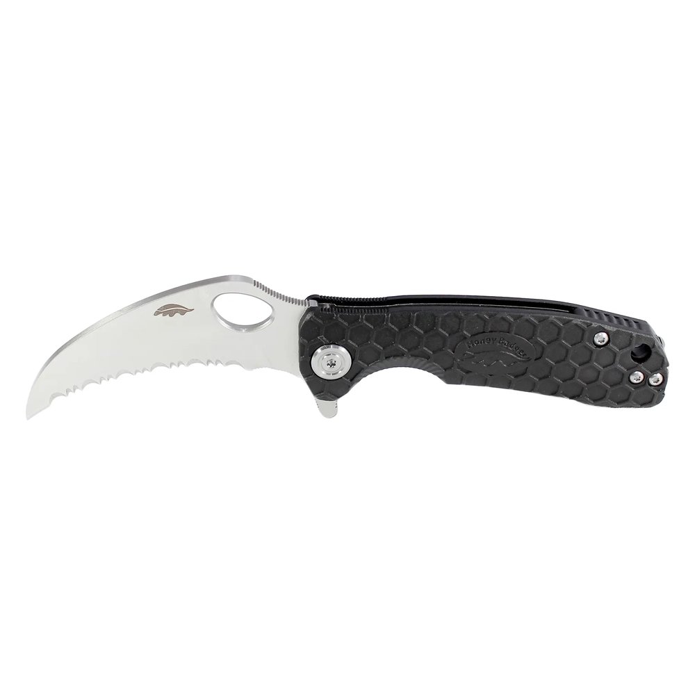 Honey Badger Claw Serrated 8Cr13MoV Medium Folding Knife – Black
