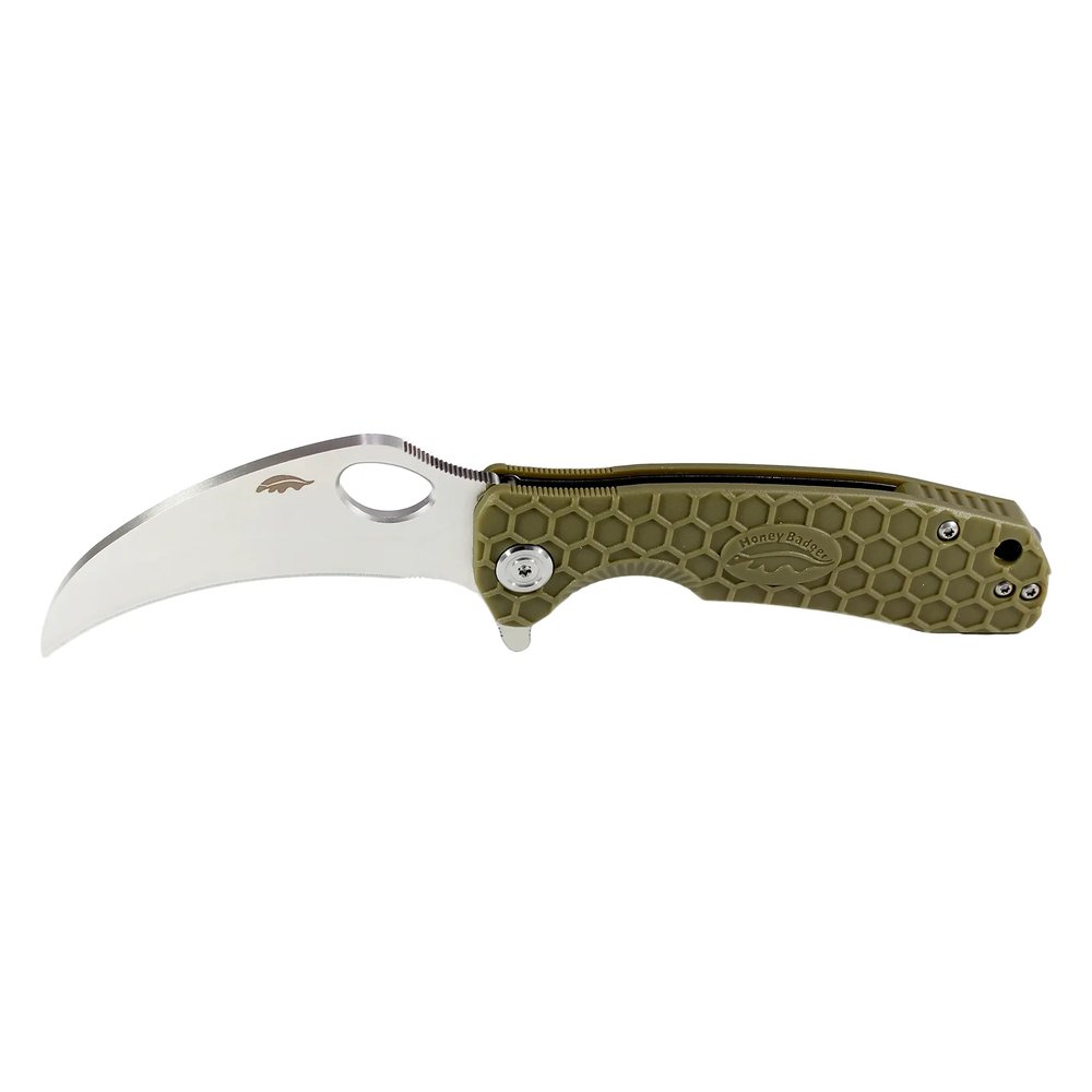 Honey Badger Claw Plain 8Cr13MoV Small Folding Knife – Green