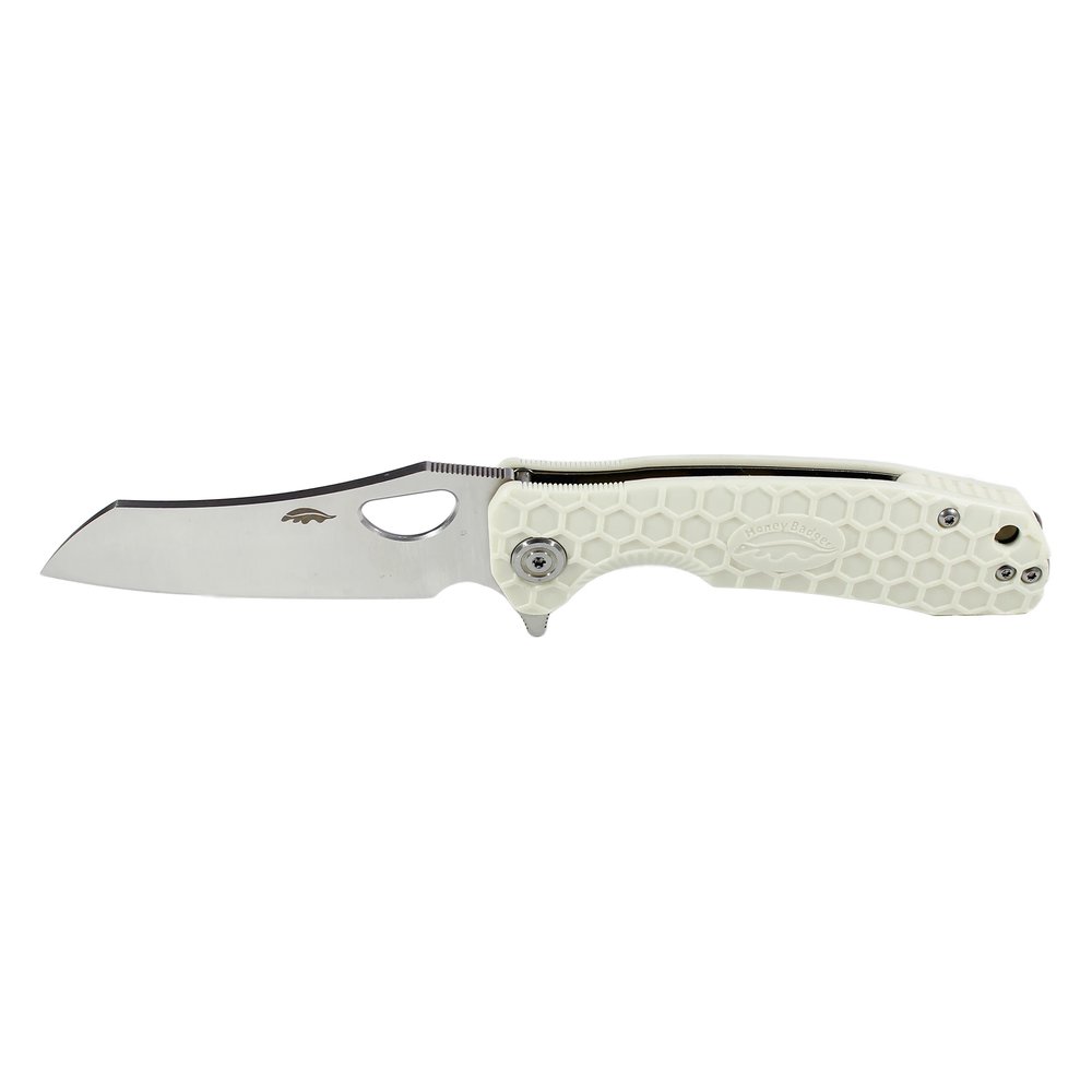 Honey Badger Wharncleaver D2 Large Folding Knife – White