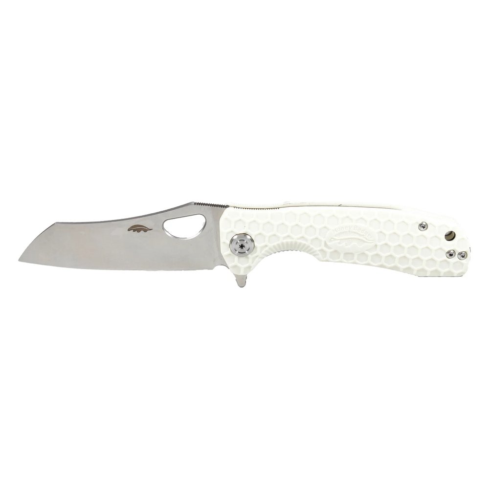 Honey Badger Wharncleaver D2 Medium Folding Knife – White