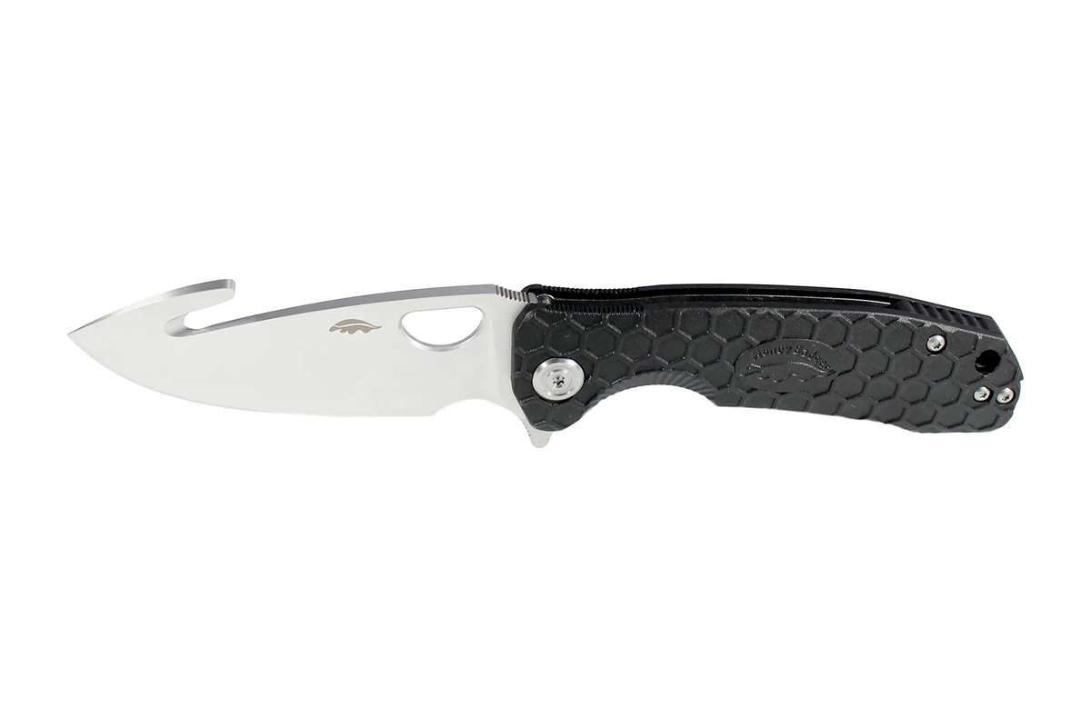 Honey Badger Hook 8Cr13MoV Medium Folding Knife – Black