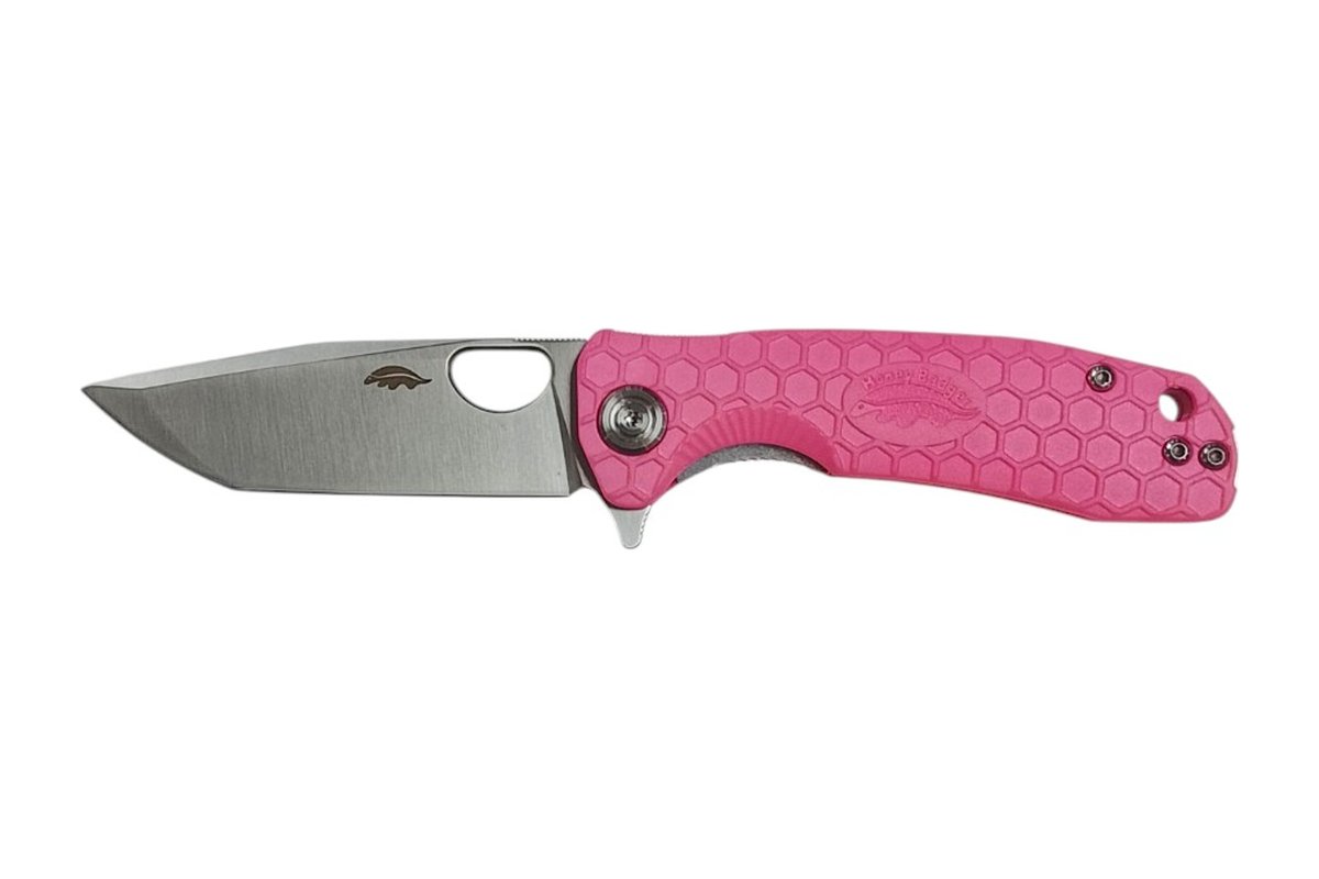 Honey Badger Tanto 8Cr13MoV Small Folding Knife – Custom Pink Edition
