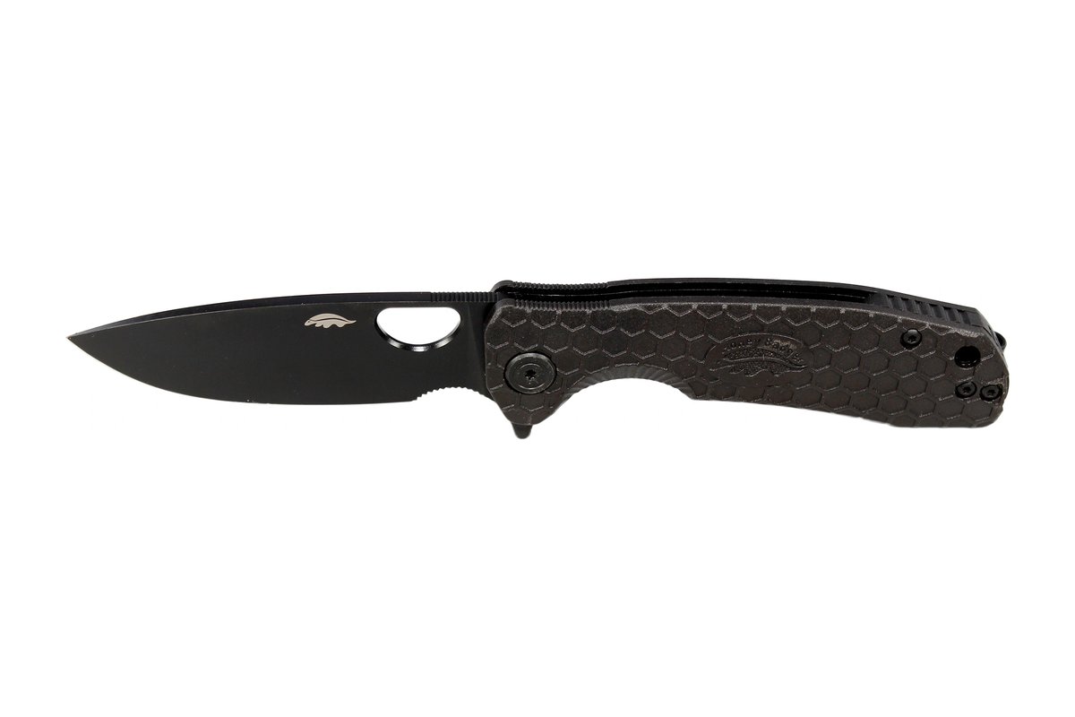Honey Badger Flipper 8Cr13MoV Black PVD Medium Folding Knife – Black