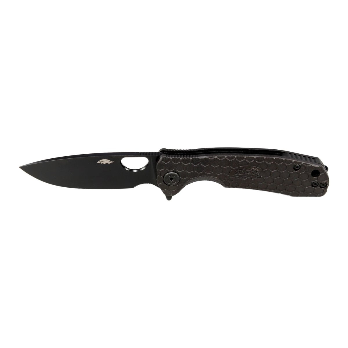 Honey Badger Flipper Large Folding Knife D2 Black PVD Blade – Black