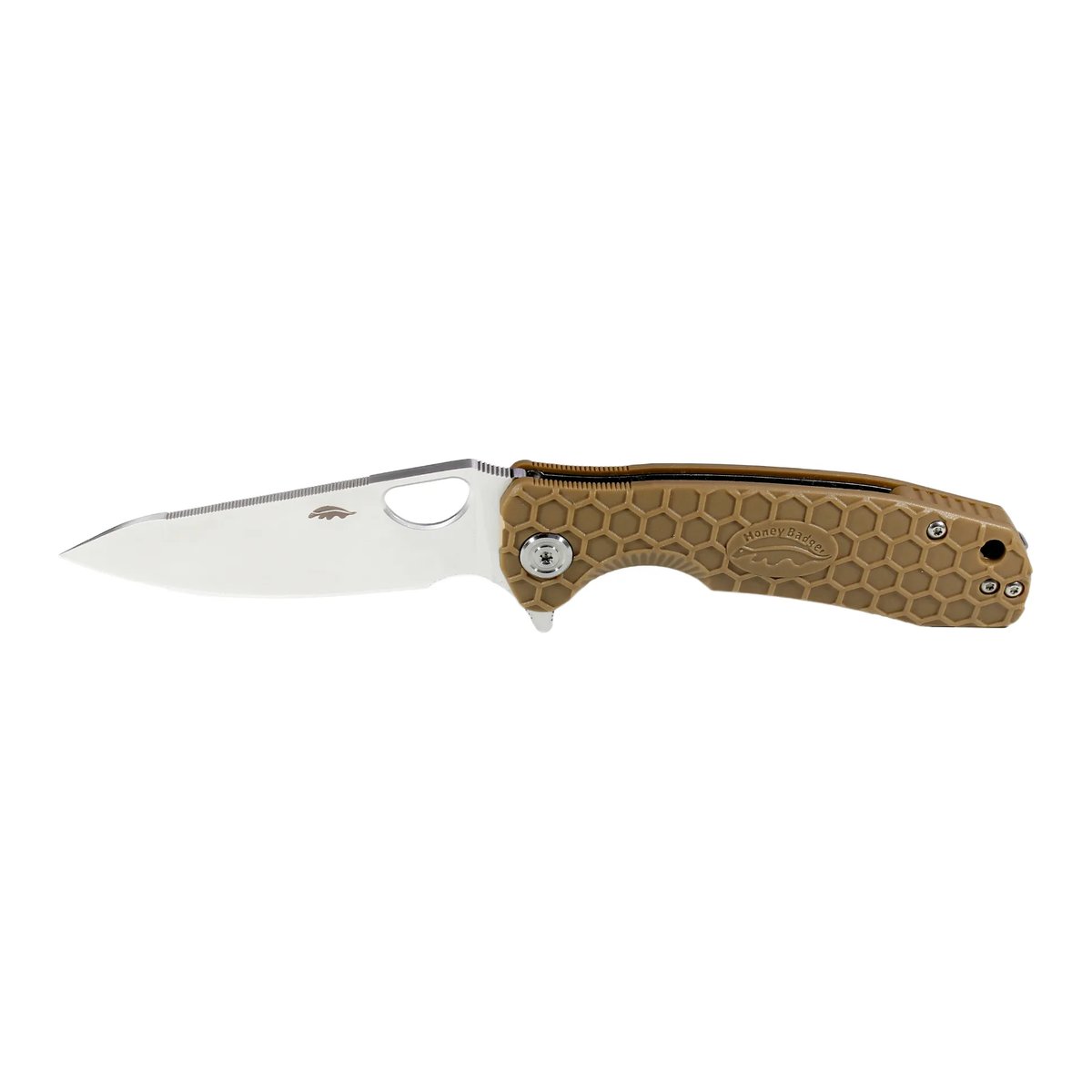 Honey Badger Leaf Medium Folding Knife D2 – Tan