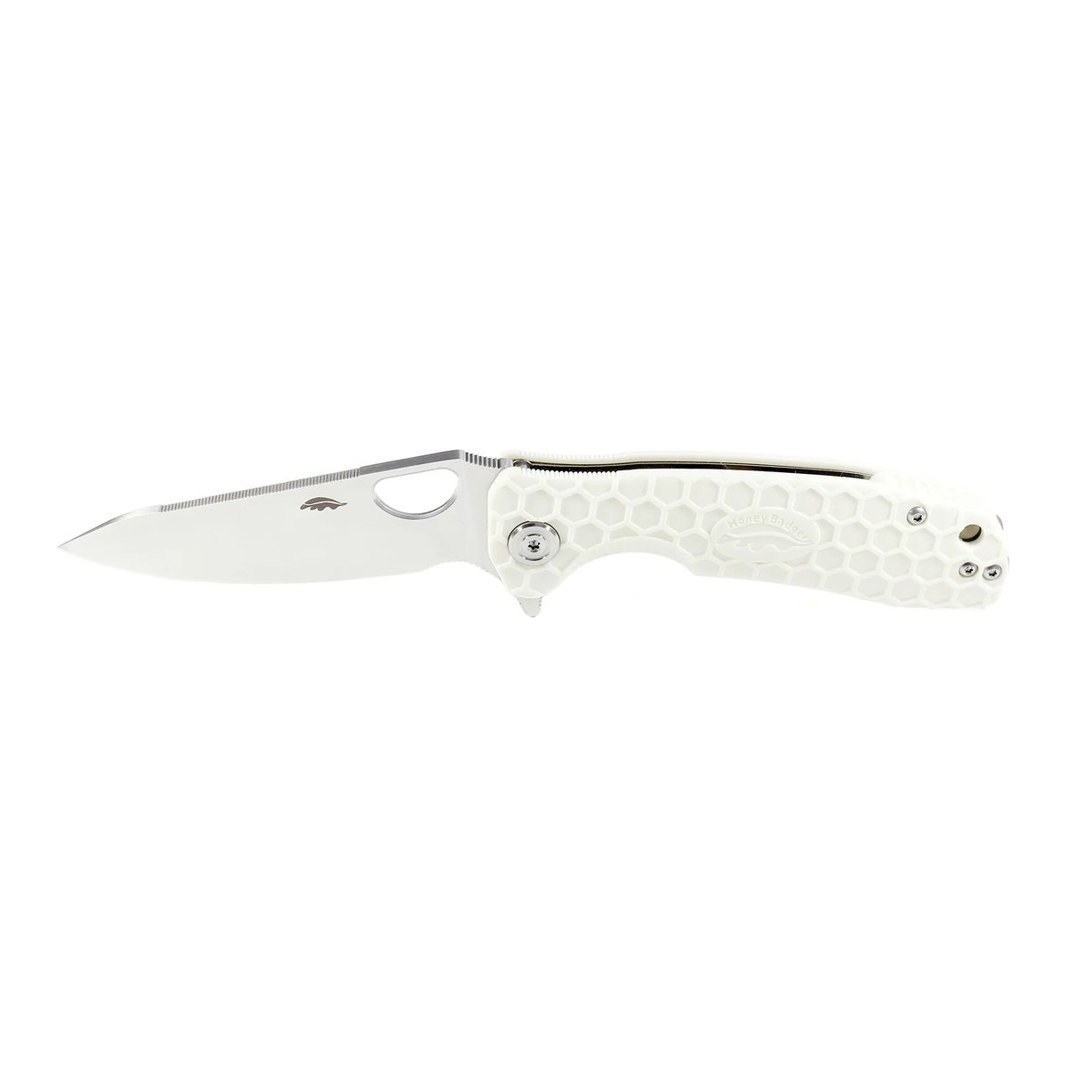 Honey Badger Leaf Medium Folding Knife D2 – White