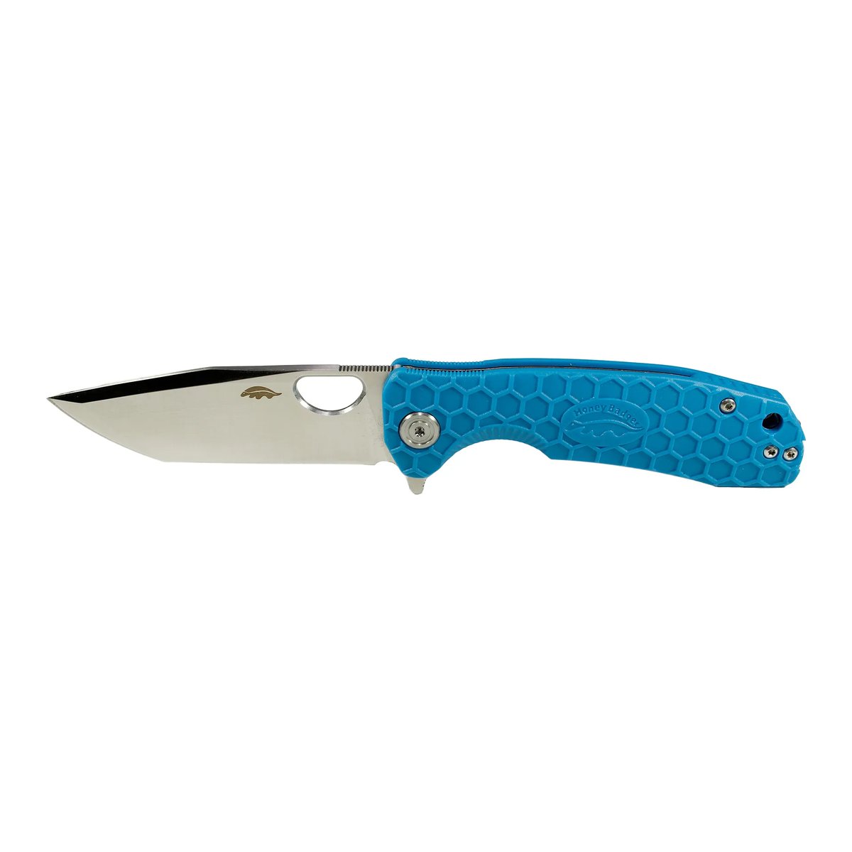 Honey Badger Tanto Medium Folding Knife D2 – Blue