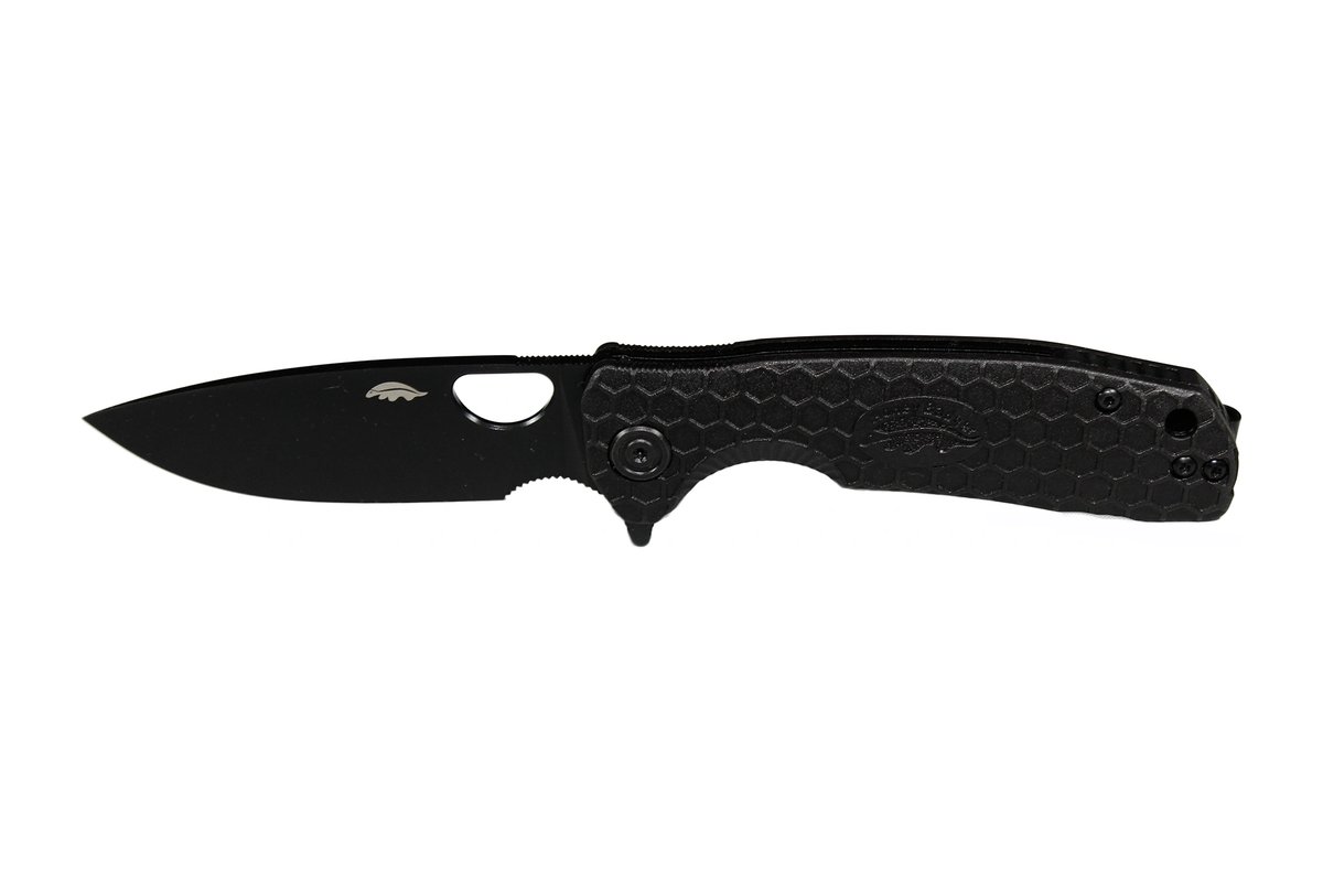 Honey Badger Flipper 14C28N Black PVD Medium Folding Knife – Black