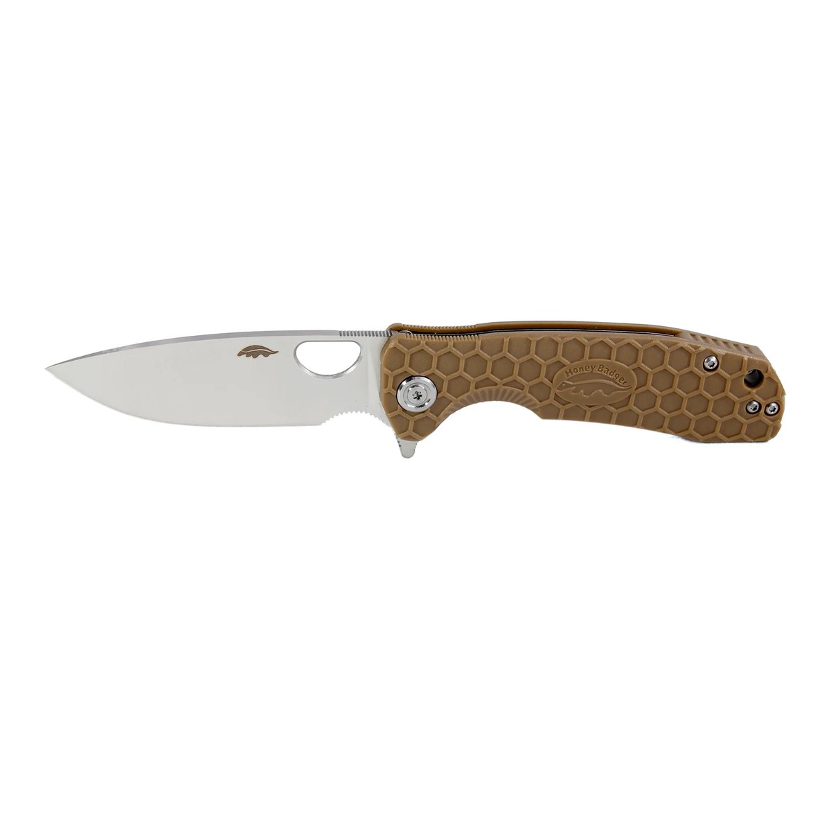 Honey Badger Flipper Medium Folding Knife 14C28N – Tan