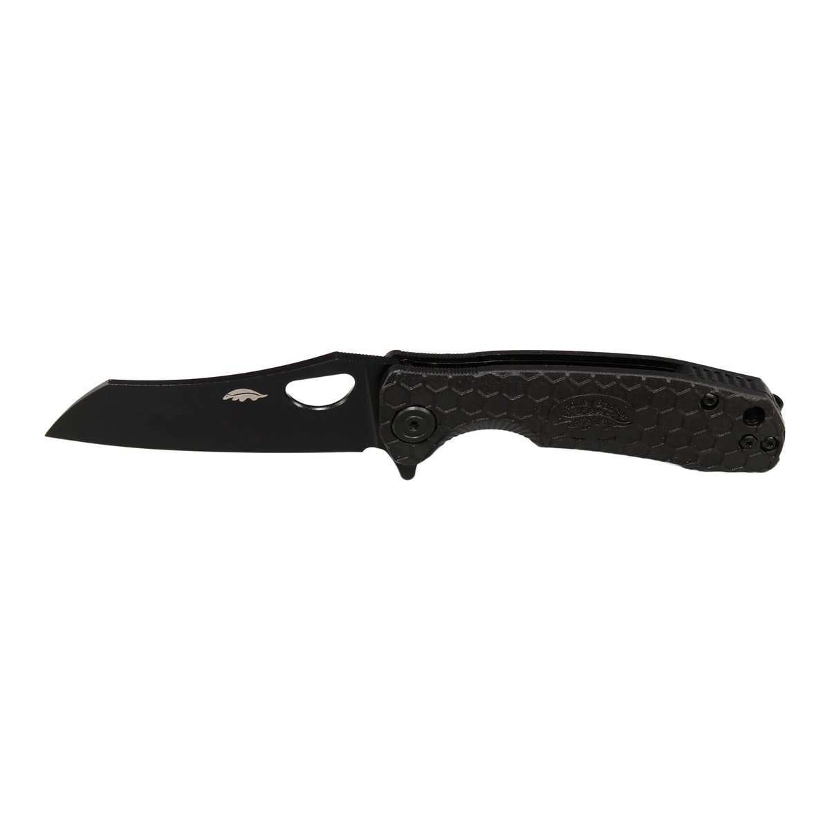 Honey Badger Wharncleaver Medium Folding Knife 14C28N Black PVD Blade – Black