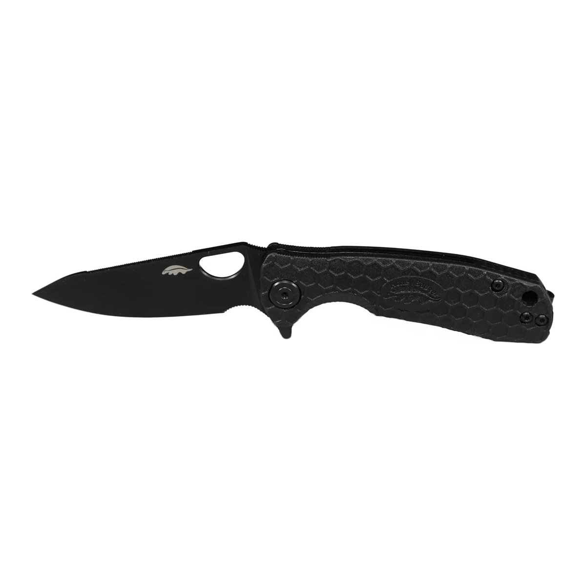 Honey Badger Leaf Small Folding Knife 14C28N Black PVD Blade – Black