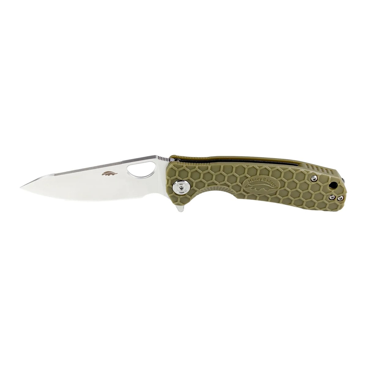 Honey Badger Leaf Small Folding Knife 14C28N – Green
