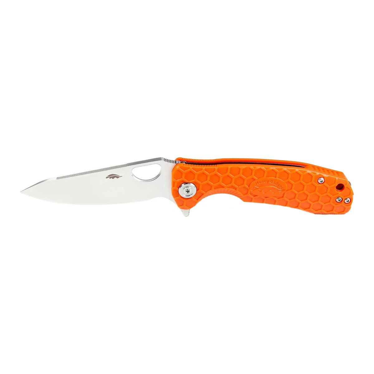 Honey Badger Leaf 14C28N Small Folding Knife – Orange