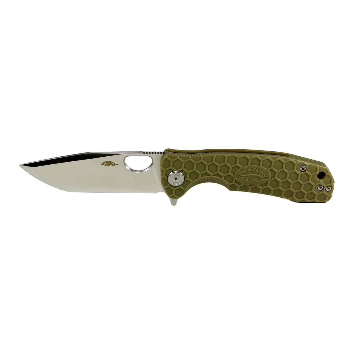 Honey Badger Tanto 14C28N Medium Folding Knife – Green