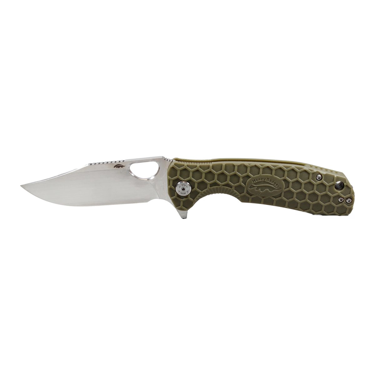 Honey Badger Clip Point 8Cr13MoV Large Folding Knife – Green
