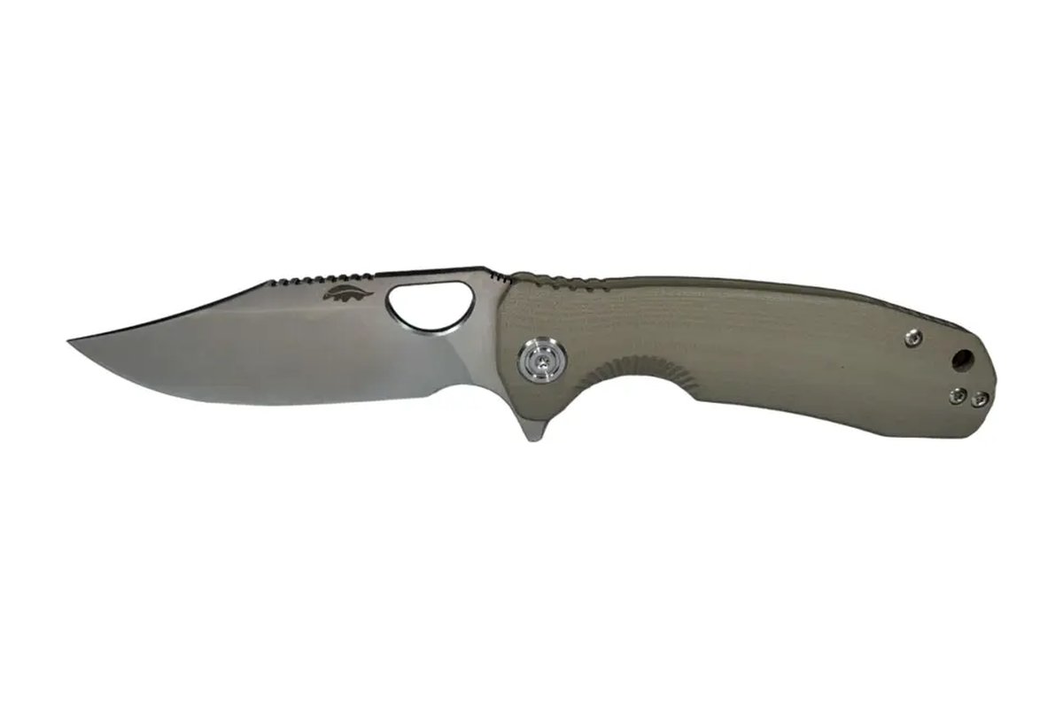 Honey Badger Clip Point 8Cr13MoV Medium Folding Knife – Desert G10