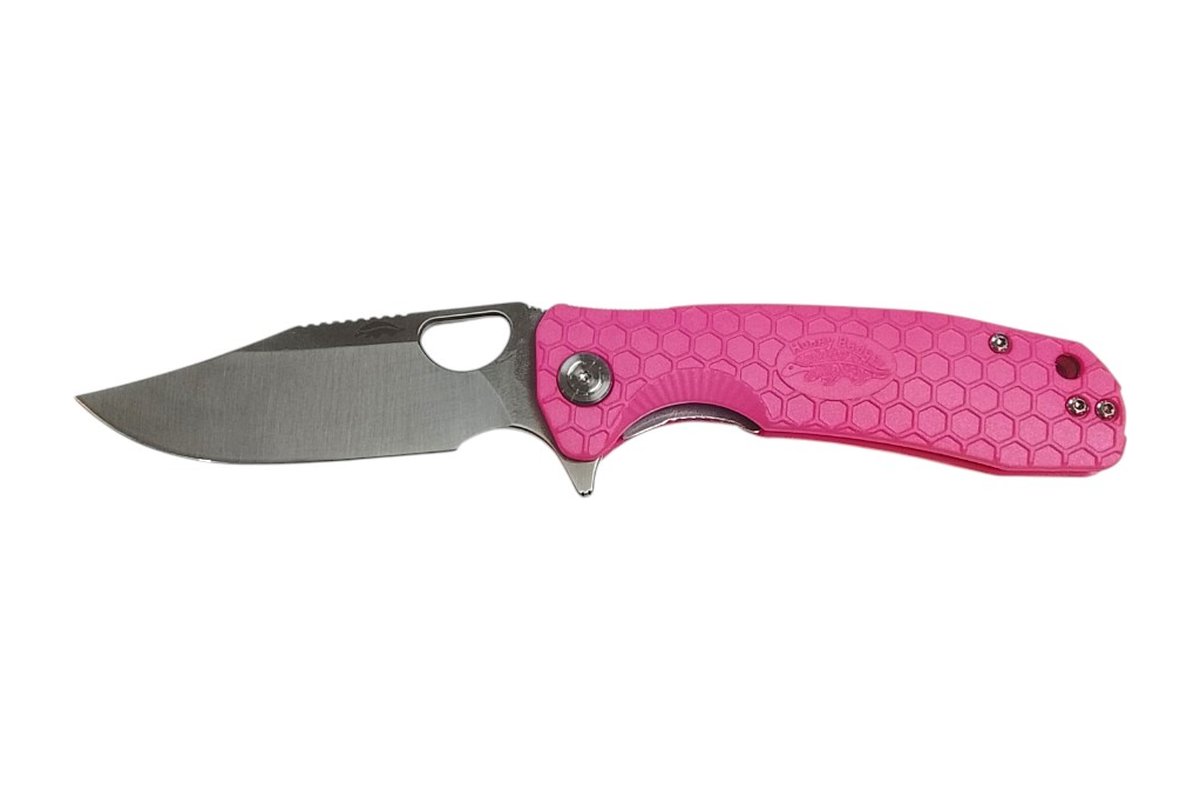 Honey Badger Clip Point 8Cr13MoV Medium Folding Knife – Custom Pink Edition