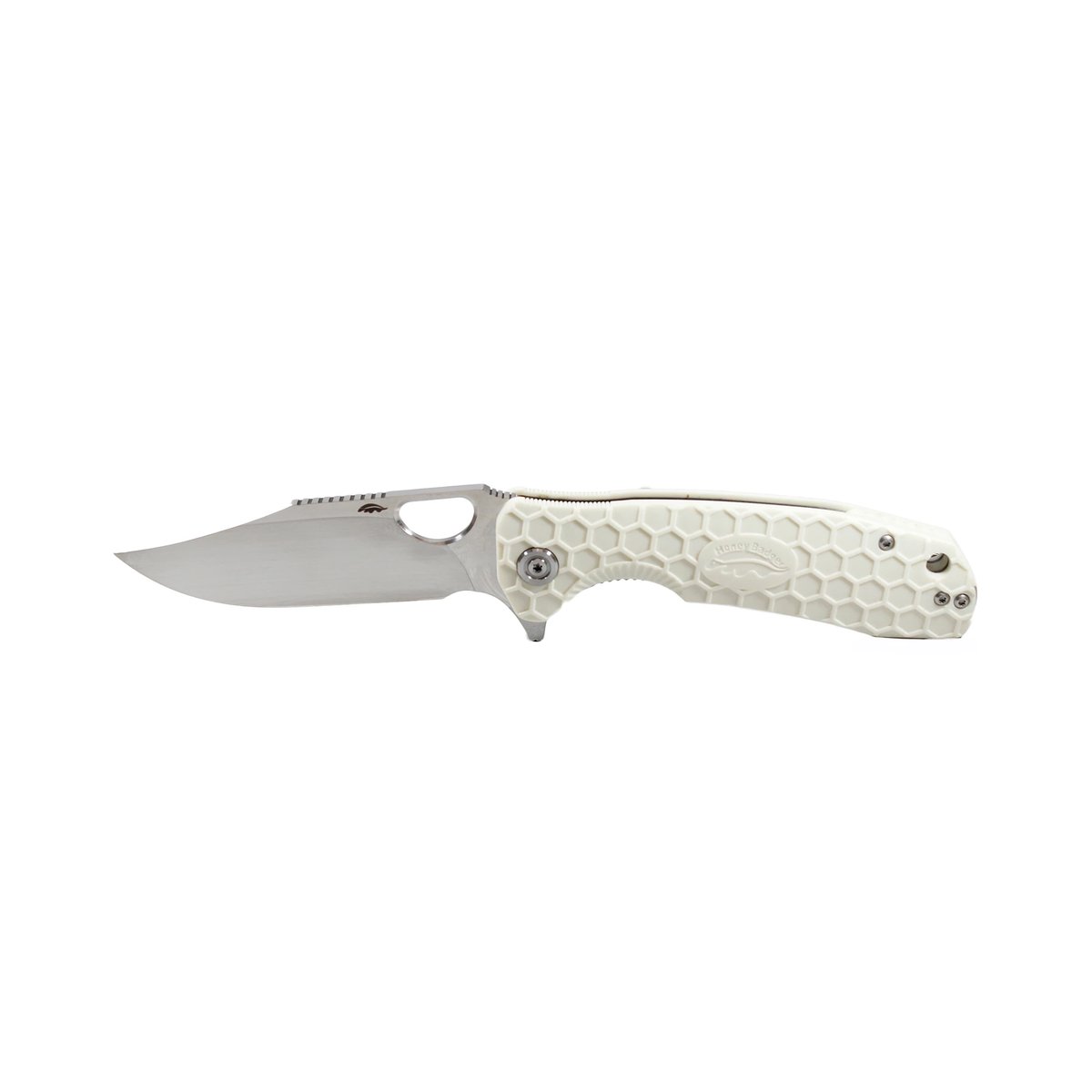 Honey Badger Clip Point 8Cr13MoV Small Folding Knife – White