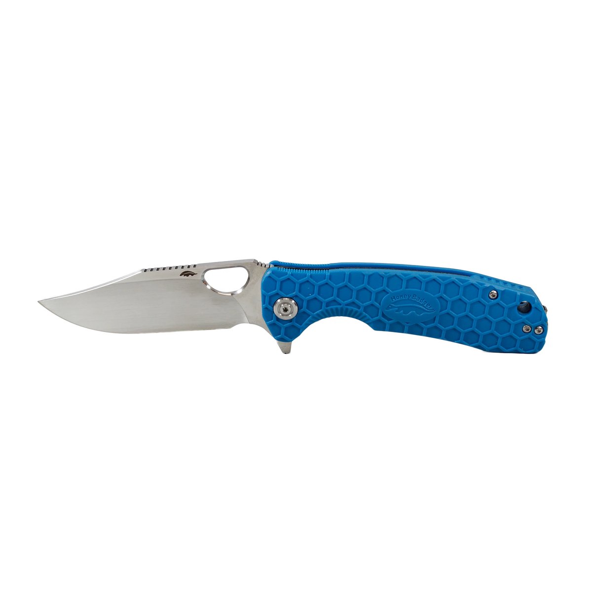 Honey Badger Clip Point 14C28N Medium Folding Knife – Blue